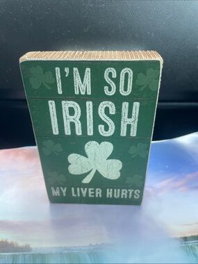 Green "I'm So Irish" Decorative Wood Sign